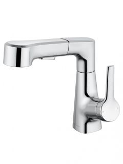 Смеситель для раковины Wonzon & Woghand WW-121B108-CR с выдвижным изливом хром